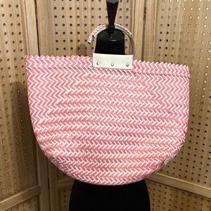 Chic Pink and White Women's Tote‎ Bag